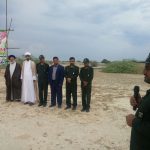 مراسم کلنگ‌زنی پایگاه مقاومت شهدای خلیج فارس در روستای هاله شهرستان عسلویه