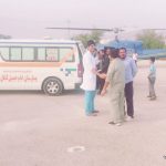 بیمار حادثه‌دیده با اورژانس هوایی از بیمارستان کنگان به بوشهر اعزام شد